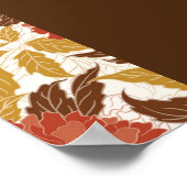 Dusty Brunt Orange Peony Blume Hochzeit im Herbst Poster (Ecke)