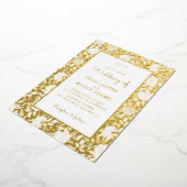 Dusty Brunt Orange Peony Flowers Fall Wedding Folieneinladung (Gedreht)