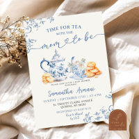 Dusty Bue Chinoiserie Baby Dusche Teezeremonie Par