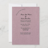 Dusty Burgund Magnolia Blüten und Hochzeiten von V Einladung (Rückseite)