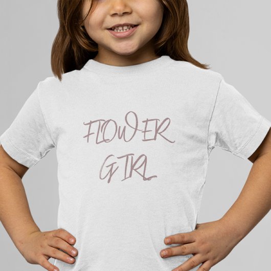 Dusty Burgundy Flower Girl Kleinkind T-shirt