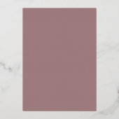 Dusty Burgundy Wasserfarbe und Rose Gold Ampersand Folieneinladung (Rückseite)