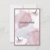 Dusty Burgundy Watercolor Dankeskarte (Vorderseite)