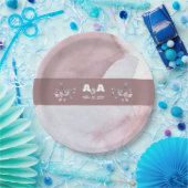 Dusty Burgundy Watercolor Pappteller (Party)