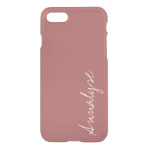 Dusty Cedar Warme Rose Rosa Solid Color Custom