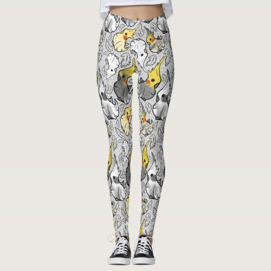 Dusty Cockatiels-Leggings Leggings (Vorderseite)