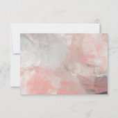 Dusty Cora Abstrakte Pinselstriche UAWG mit Entree RSVP Karte (Rückseite)