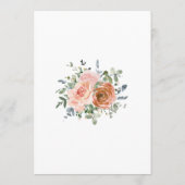 Dusty Coral Eukalyptus Botanisches Brautparty Einladung (Rückseite)