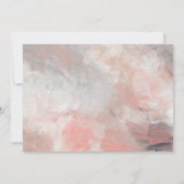 Dusty Coral Moderner Abstrakter Junggeselinnen-Abs Einladung (Rückseite)
