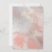 Dusty Coral Modernes Abstraktes Brautparty Einladung (Rückseite)