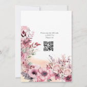 Dusty Coral QR Code Kinderdusche Save The Date (Rückseite)