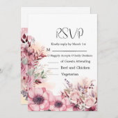 Dusty Coral QR Code Kinderdusche Save The Date (Vorne/Hinten)