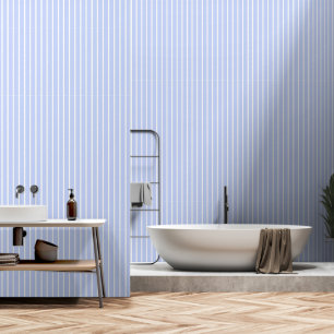 Dusty Cornflower Blue 2 Zoll breiter Butcher Strei Tapete