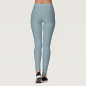 Dusty Cornflower Blue Solid Color Leggings (Rückseite)