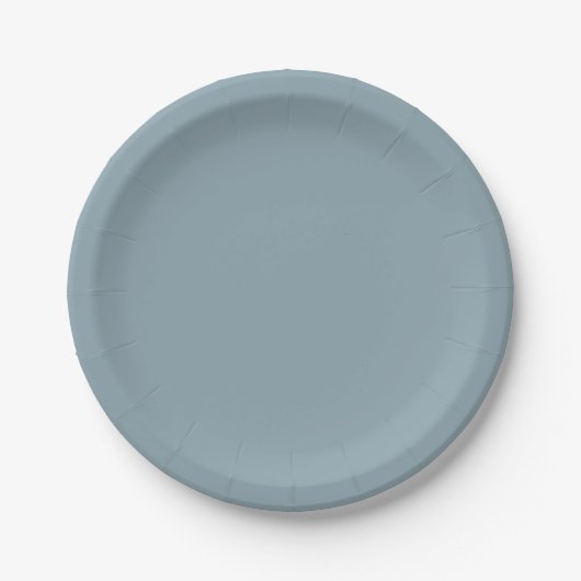 Dusty Cornflower Blue Solid Color Pappteller (Vorderseite)