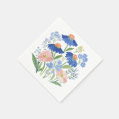 Dusty Cornflower Wildflower Meadow Baby Shower Serviette (Ecke)