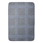 Dusty Dark Blue on Blue Tweed Design Badematte (Vorderseite Vertikal)