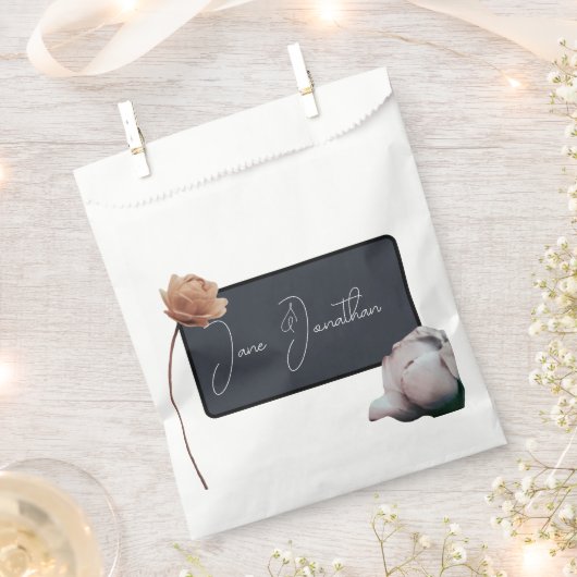 Dusty dunkelblau minimale Blüte Geschenktütchen (Ausgeschnitten)