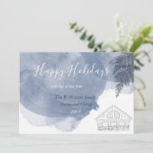 Dusty Elegance Foto Feiertagskarte (Stehend Vorderseite)