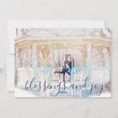 Dusty Elegance Foto Feiertagskarte (Rückseite)