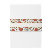 Dusty Elegant Golden Rote Rose Blume Hochzeit Einladungsbanderole (Rückseitenbeispiel)