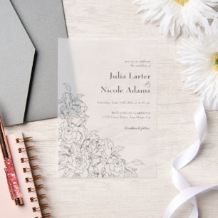 Dusty Elegant Golden Rote Rose Blume Hochzeit Pergament Einladungen