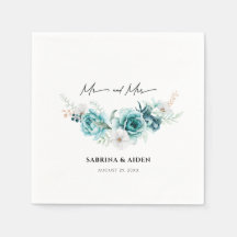 Dusty Emerald Green White Floral Wedding