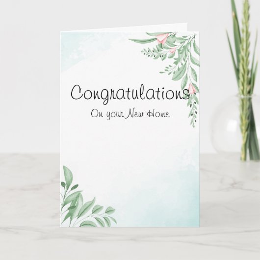 Dusty Eucalyptus Blätter Herzlichen Glückwunsch Ne Karte (Vorderseite)