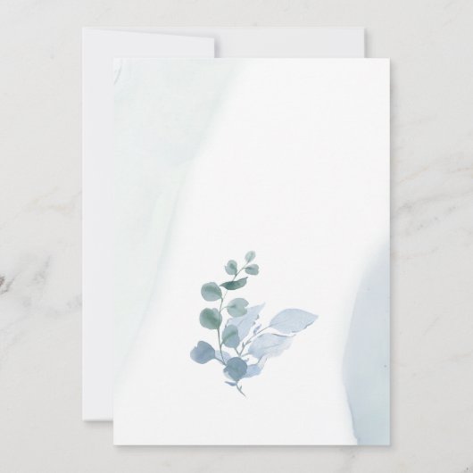 Dusty Eucalyptus Elegant Bridesmaids Luncheon Einladung (Rückseite)