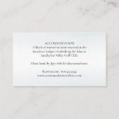 Dusty Eucalyptus Elegant Wedding Accommodation Begleitkarte (Rückseite)