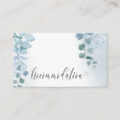 Dusty Eucalyptus Elegant Wedding Accommodation Begleitkarte (Vorderseite)