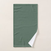 Dusty Eucalyptus Green Solid Color Badhandtuch Set (Handtuch)