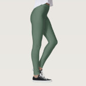 Dusty Eucalyptus Green Solid Color Leggings (Rechts)