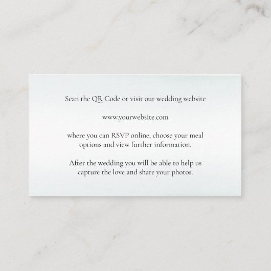 Dusty Eucalyptus Online UAWG QR Code Wedding Begleitkarte (Rückseite)