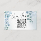 Dusty Eucalyptus Online UAWG QR Code Wedding Begleitkarte (Vorderseite)
