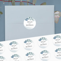 Dusty Eucalyptus Personalisiert Wedding Envelope