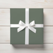 Dusty Eucalyptus Sage Green Solid Color Geschenkpapier