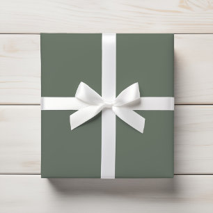 Dusty Eucalyptus Sage Green Solid Color Geschenkpapier