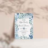 Dusty Eucalyptus Watercolor Foliage Wedding Einladung