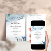 Dusty Eucalyptus Watercolor Greenerity Wedding Einladung