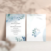 Dusty Eucalyptus Watercolor Greenerity Wedding Einladung