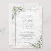 Dusty Eukalyptus Botanical Gold Greenerity Wedding Einladung (Vorderseite)