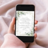 Dusty Eukalyptus Botanical Gold Greenerity Wedding Einladung