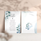 Dusty Eukalyptus Jede Tischnummer Sitzkarte