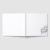 Dusty Floral and Gold Elegant Wedding Guest B Gästebuch (Voll)