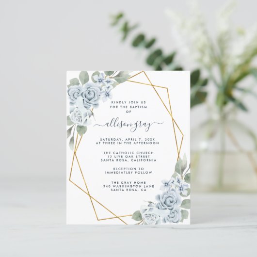 Dusty Floral Baptisse (Stehend Vorderseite)