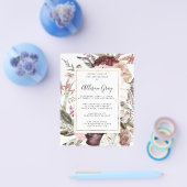 Dusty Floral Baptisse | Flyer Haushalt (Einzeln)