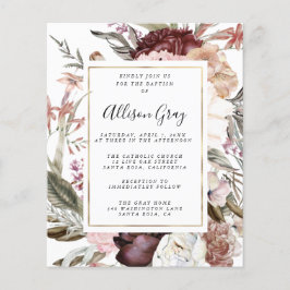 Dusty Floral Baptisse | Flyer Haushalt