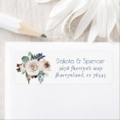 Dusty Floral Bouquet | Blue Cream Wedding Address (Insitu)