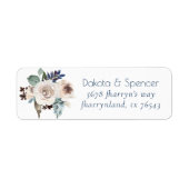 Dusty Floral Bouquet | Blue Cream Wedding Address (Vorne)